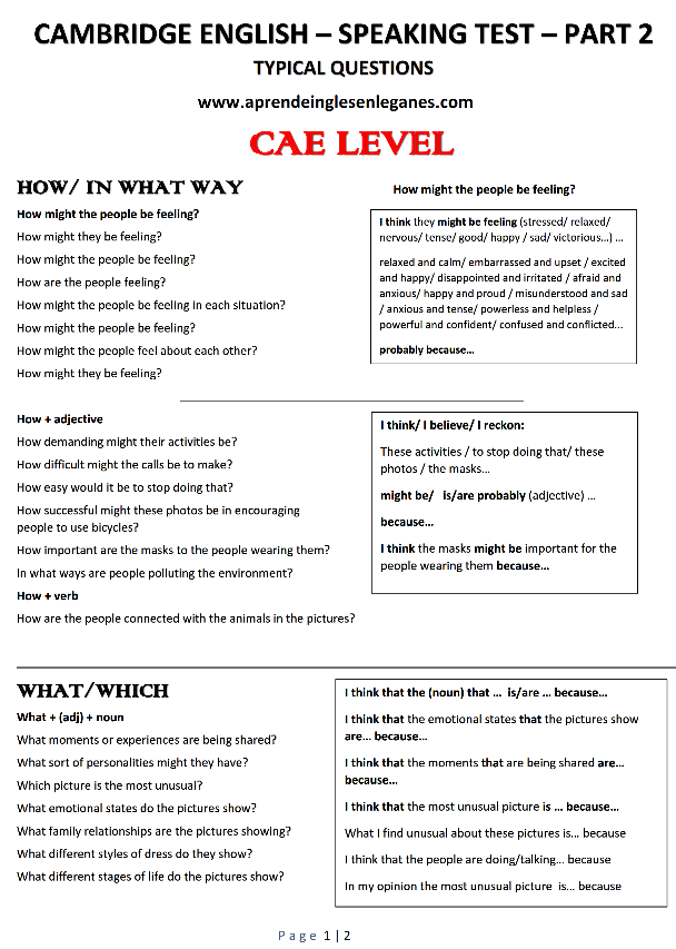 cambridge english speaking test pdf