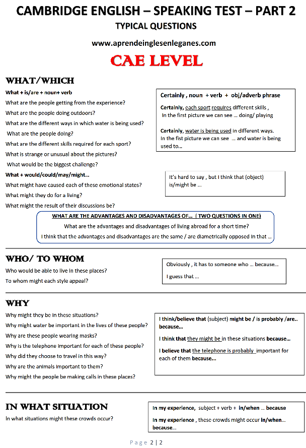 cambridge english speaking test pdf