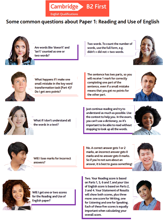 B2 First - Common Questions