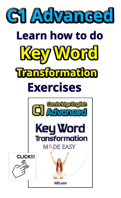 c1 advanced - key word transformation