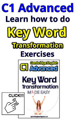 C1 Advanced Key Word Transformation