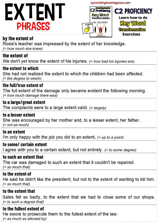 Extent - phrases
