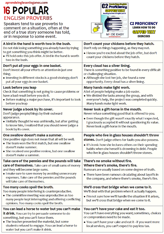16 Popular English Proverbs