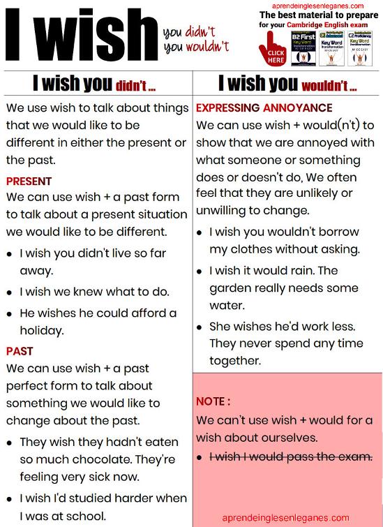 wish you didn't vs wish you wouldn't