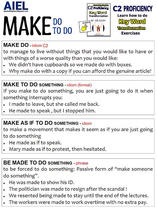 Made do vs Made to do