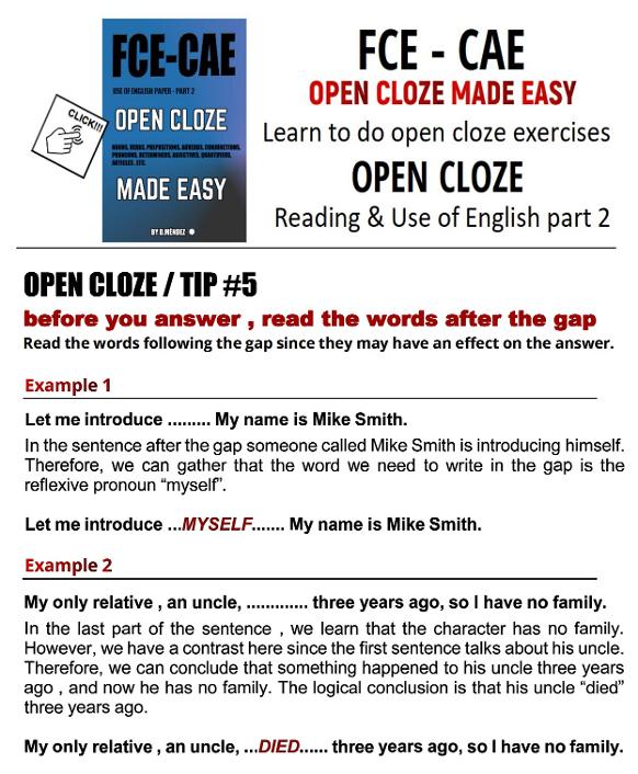 OPEN CLOZE TIPS