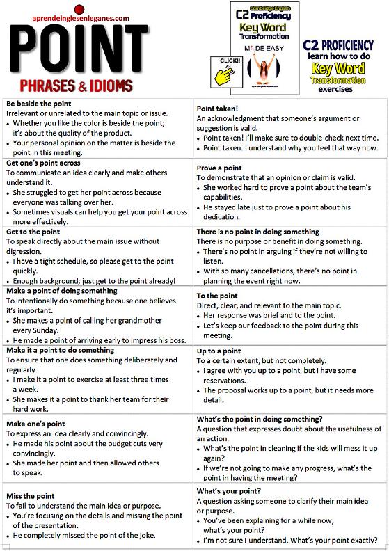 Idioms and Phrases with 
