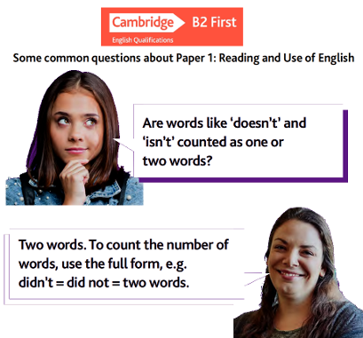 B2 First - common questions