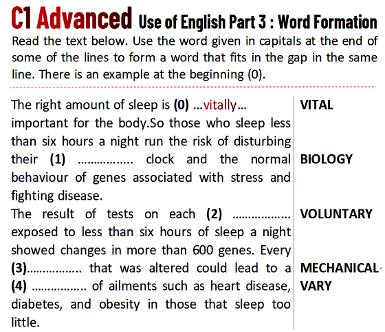 C1 Advanced Word Formation