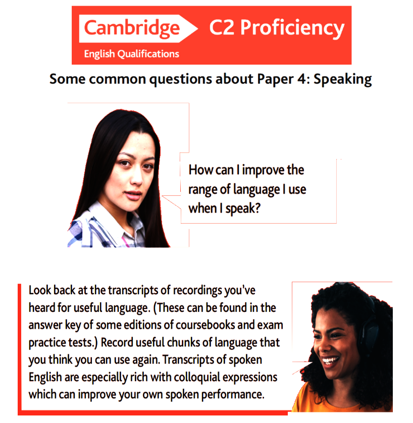 C2 Proficiency - Speaking test - frequently asked questions