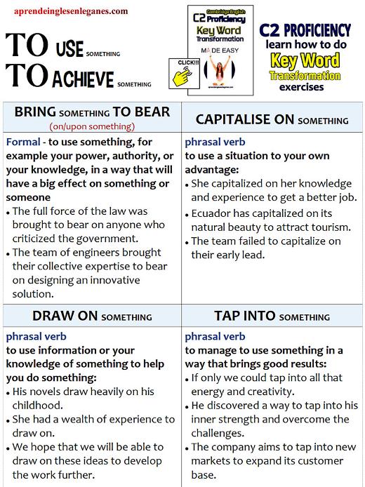 to use something to achieve something