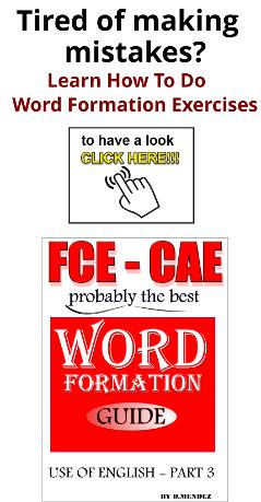 fce cae / word formation