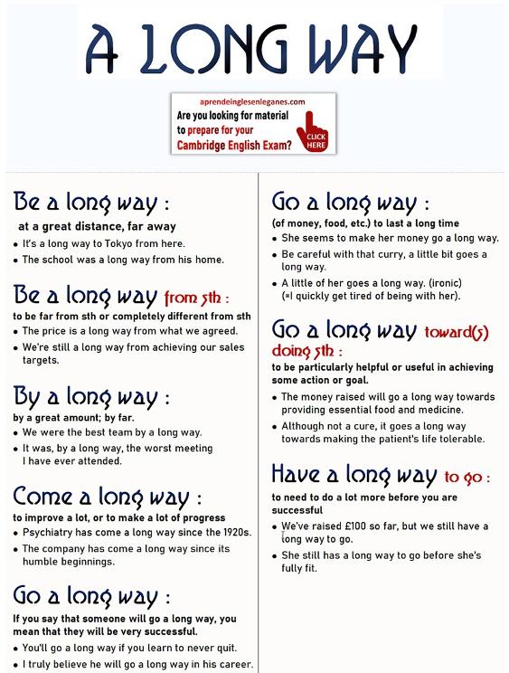 A long Way - C1 C2 Phrases
