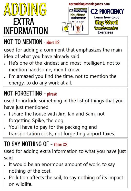 adding extra information