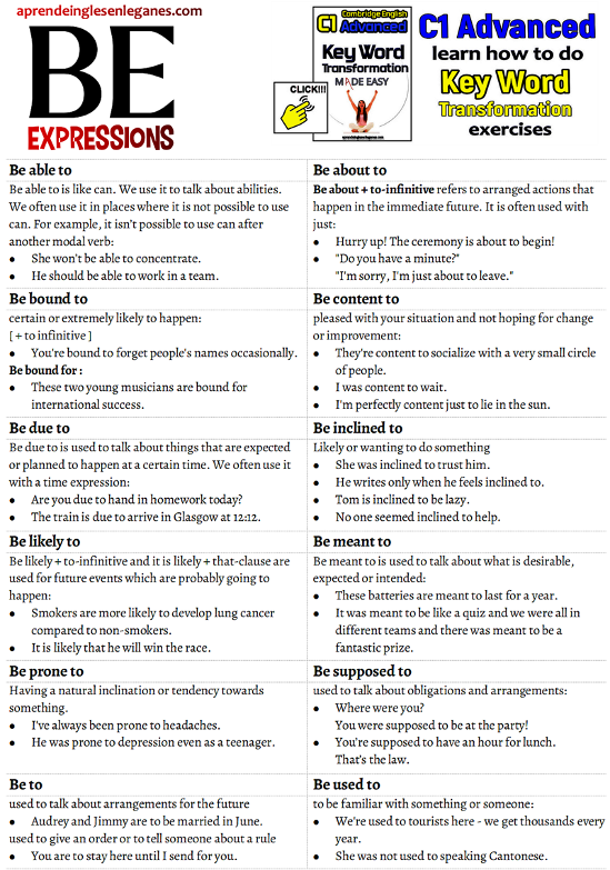 BE EXPRESSIONS