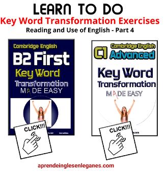 FCE  and CAE key word transformation (use of English part 4)