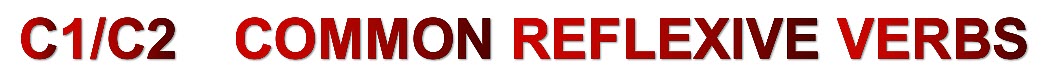 common reflexive verbs
