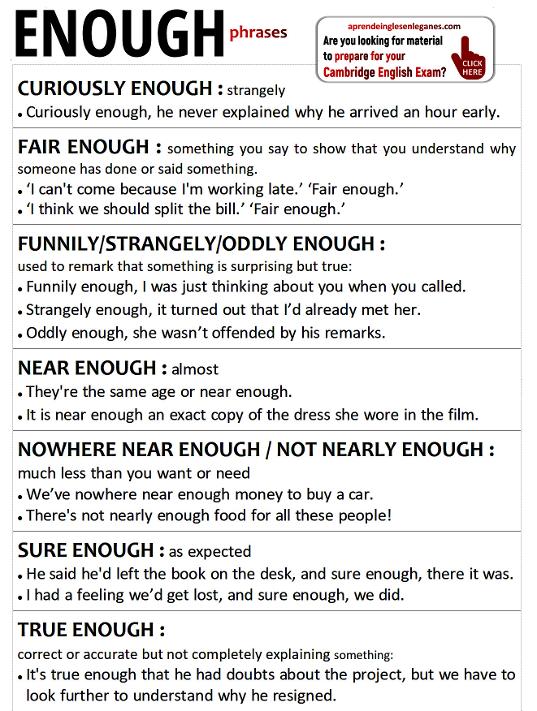 Enough (phrases)