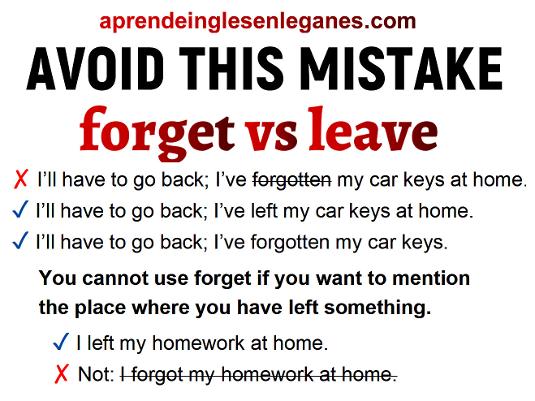 forget vs leave