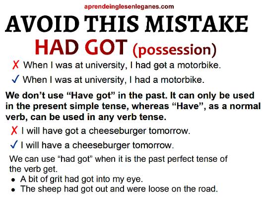 had got (possession)