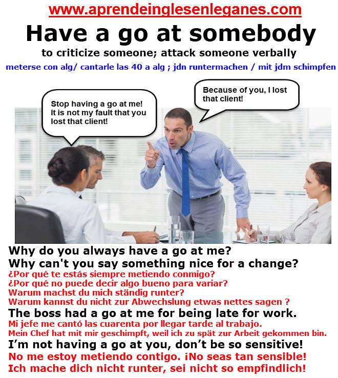 Have a go at someone