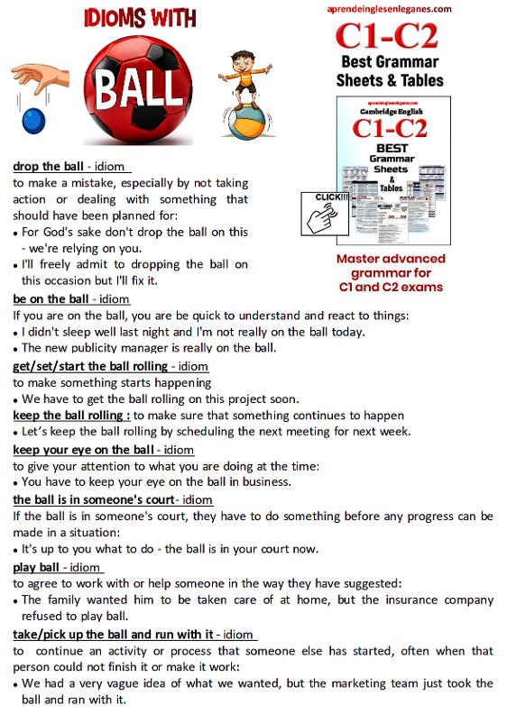 Idioms with ball