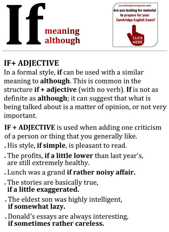 IF MEANING ALTHOUGH