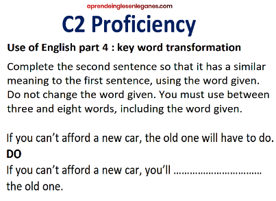 C2 Proficiency Idiom - Make Do