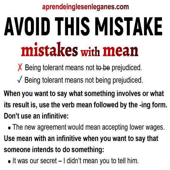 mistakes with mean