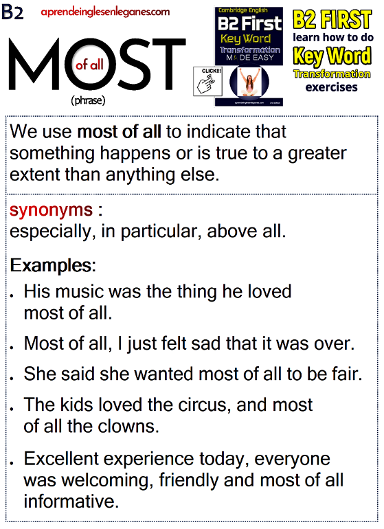 Most of all (phrase)