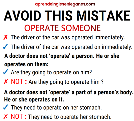 operate on someone - aprendeinglesenleganes.com