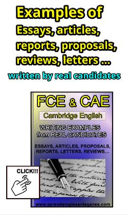 B2 First writing examples , C1 Advanced Writing examples