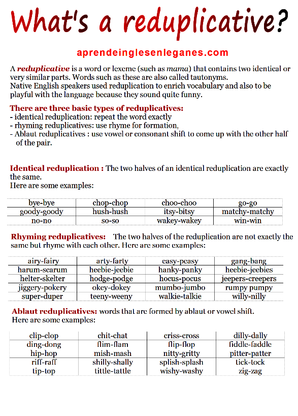 Reduplicatives 