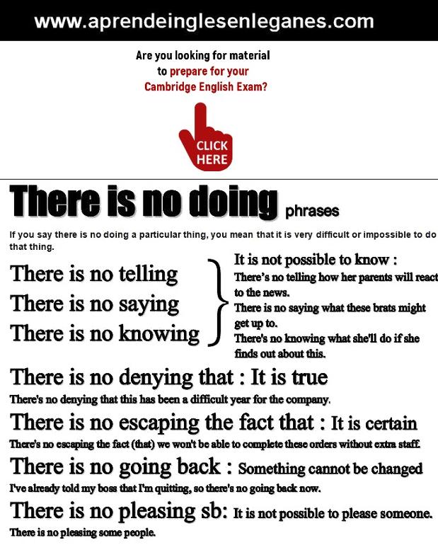 There is no doing (phrases)