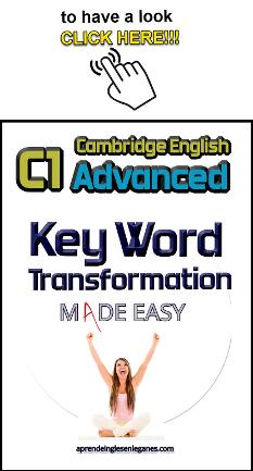examen c1 advanced key word transformation