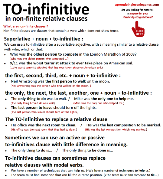 to-infinitive (non-finite)
