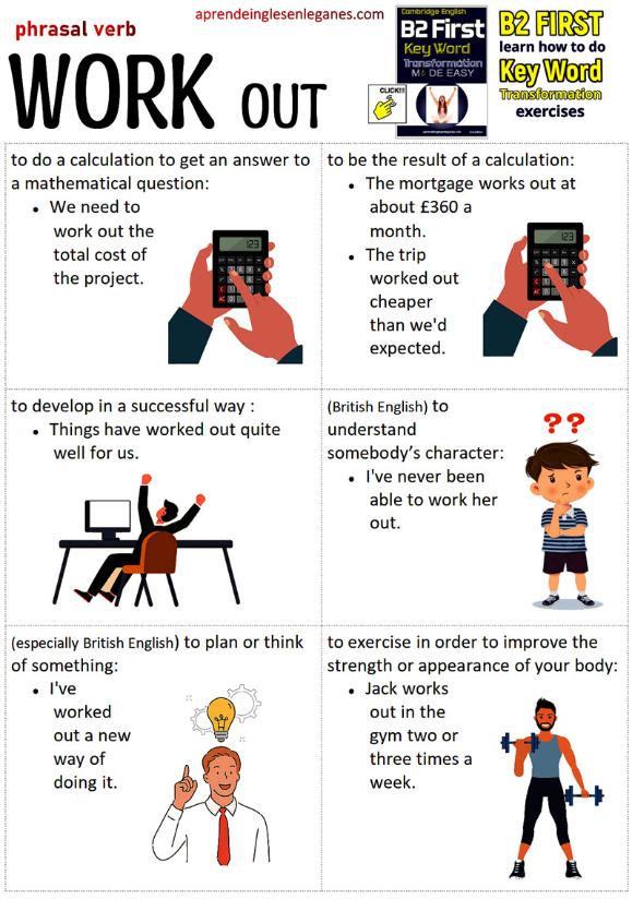 work out - phrasal verb